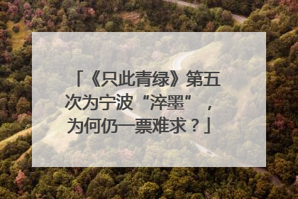 《只此青绿》第五次为宁波“淬墨”，为何仍一票难求？