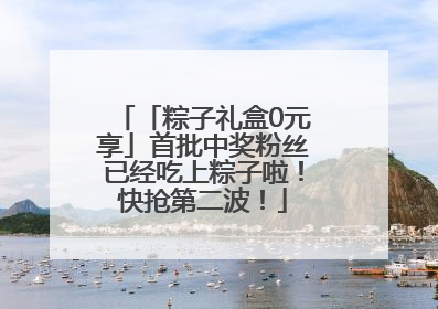 「粽子礼盒0元享」首批中奖粉丝已经吃上粽子啦！快抢第二波！