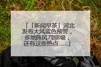 「新闻早茶」河北发布大风蓝色预警，多地阵风7到8级，还有这些热点……