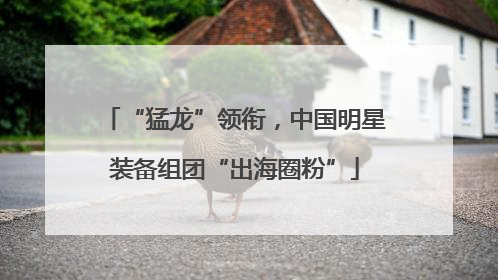 “猛龙”领衔，中国明星装备组团“出海圈粉”