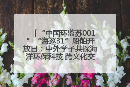 “中国环监苏001”“海巡31”船舶开放日：中外学子共探海洋环保科技 跨文化交流筑牢“蓝色”友谊