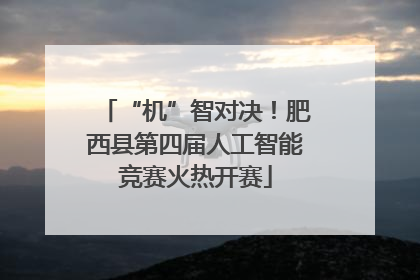 “机”智对决！肥西县第四届人工智能竞赛火热开赛