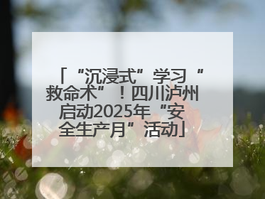 “沉浸式”学习“救命术”！四川泸州启动2025年“安全生产月”活动