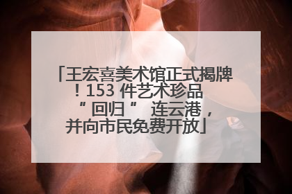 王宏喜美术馆正式揭牌！153 件艺术珍品 “ 回归 ” 连云港，并向市民免费开放