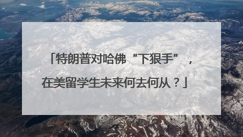 特朗普对哈佛“下狠手”，在美留学生未来何去何从？