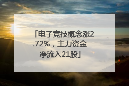 电子竞技概念涨2.72%，主力资金净流入21股