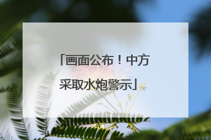 画面公布！中方采取水炮警示