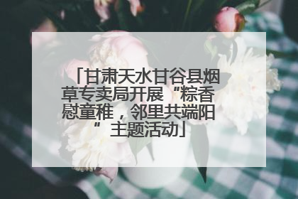 甘肃天水甘谷县烟草专卖局开展“粽香慰童稚，邻里共端阳”主题活动