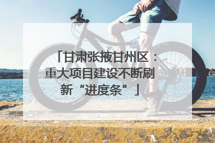 甘肃张掖甘州区：重大项目建设不断刷新“进度条”