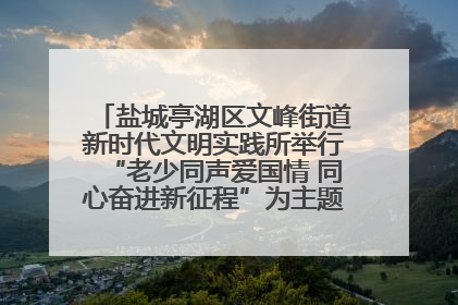 盐城亭湖区文峰街道新时代文明实践所举行“老少同声爱国情 同心奋进新征程”为主题的红色文化活动