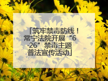 筑牢禁毒防线！常宁法院开展“6·26”禁毒主题普法宣传活动