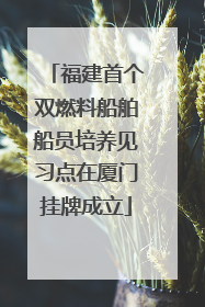福建首个双燃料船舶船员培养见习点在厦门挂牌成立