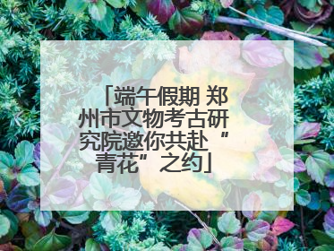 端午假期 郑州市文物考古研究院邀你共赴“青花”之约