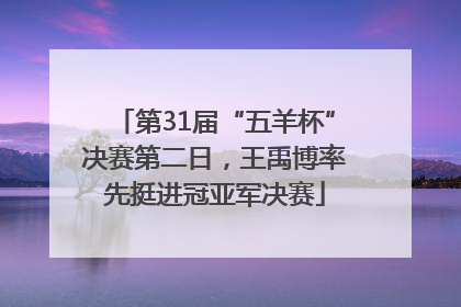 第31届“五羊杯”决赛第二日，王禹博率先挺进冠亚军决赛