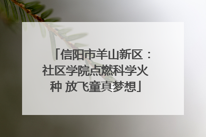 信阳市羊山新区：社区学院点燃科学火种 放飞童真梦想