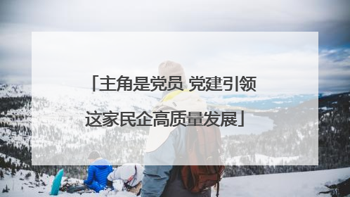 主角是党员 党建引领这家民企高质量发展