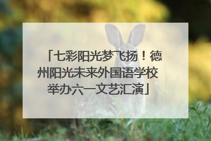 七彩阳光梦飞扬！德州阳光未来外国语学校举办六一文艺汇演