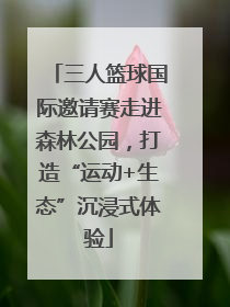 三人篮球国际邀请赛走进森林公园，打造“运动+生态”沉浸式体验