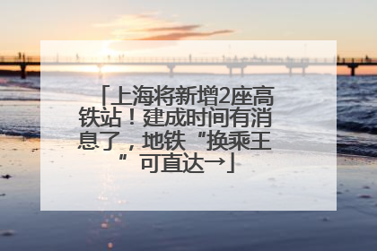 上海将新增2座高铁站！建成时间有消息了，地铁“换乘王”可直达→