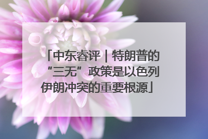 中东睿评｜特朗普的“三无”政策是以色列伊朗冲突的重要根源