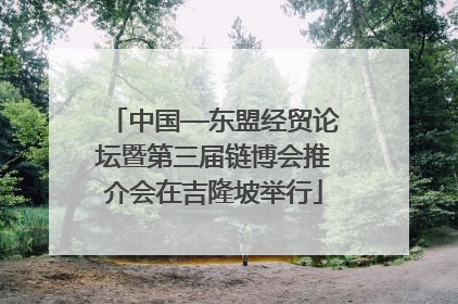 中国—东盟经贸论坛暨第三届链博会推介会在吉隆坡举行
