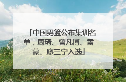 中国男篮公布集训名单，周琦、曾凡博、雷蒙、廖三宁入选