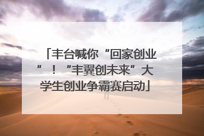 丰台喊你“回家创业”！“丰翼创未来”大学生创业争霸赛启动