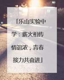 乐山实验中学：薪火相传情谊浓，青春接力共奋进