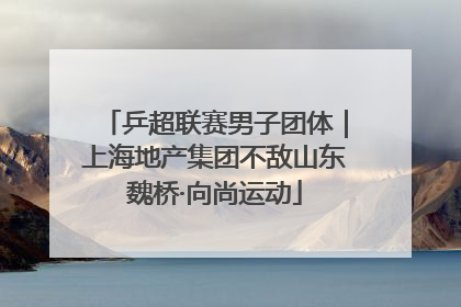 乒超联赛男子团体｜上海地产集团不敌山东魏桥·向尚运动