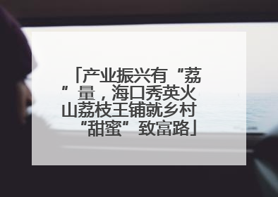 产业振兴有“荔”量，海口秀英火山荔枝王铺就乡村“甜蜜”致富路