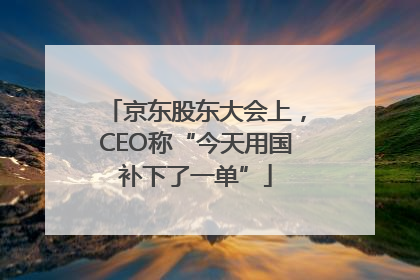 京东股东大会上，CEO称“今天用国补下了一单”