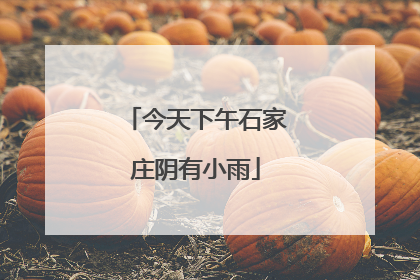 今天下午石家庄阴有小雨
