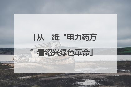 从一纸“电力药方”看绍兴绿色革命