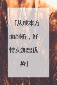 从成本方面剖析，好特卖加盟优势