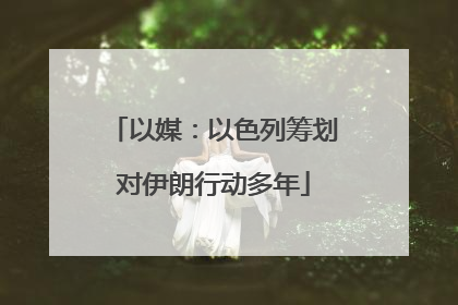 以媒：以色列筹划对伊朗行动多年