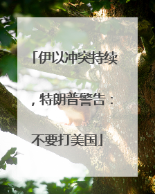 伊以冲突持续，特朗普警告：不要打美国