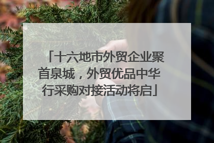 十六地市外贸企业聚首泉城，外贸优品中华行采购对接活动将启