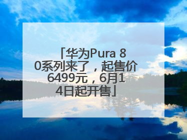 华为Pura 80系列来了，起售价6499元，6月14日起开售