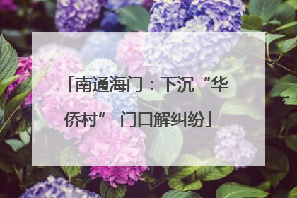 南通海门：下沉“华侨村” 门口解纠纷