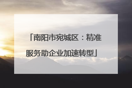 南阳市宛城区：精准服务助企业加速转型
