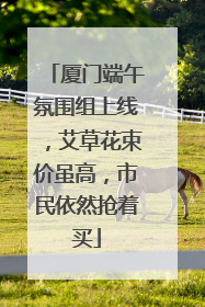 厦门端午氛围组上线，艾草花束价虽高，市民依然抢着买