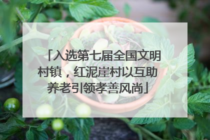 入选第七届全国文明村镇，红泥崖村以互助养老引领孝善风尚