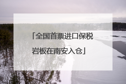 全国首票进口保税岩板在南安入仓