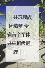 共筑民族团结梦 全省首个军休共建班级揭牌！