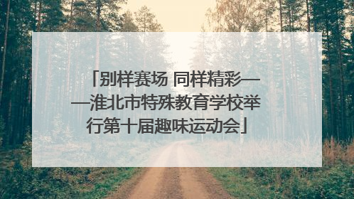 别样赛场 同样精彩——淮北市特殊教育学校举行第十届趣味运动会