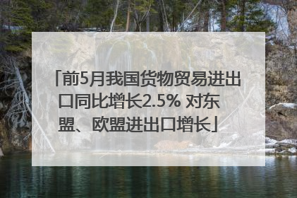 前5月我国货物贸易进出口同比增长2.5% 对东盟、欧盟进出口增长