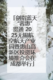 剑指蓝天 “蓉惠”贯通 2025无锡航空航天产业园暨惠山高新区投资环境推介会在成都举行