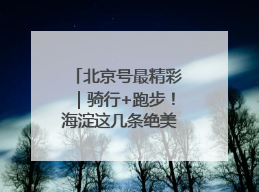 北京号最精彩｜骑行+跑步！海淀这几条绝美路线不容错过