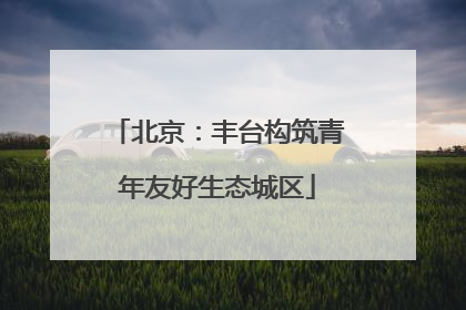 北京：丰台构筑青年友好生态城区