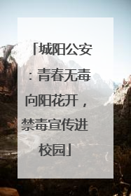 城阳公安：青春无毒向阳花开，禁毒宣传进校园